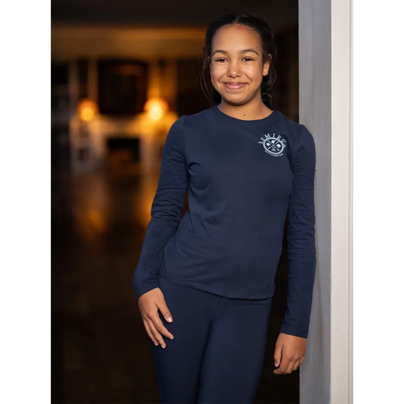 LeMieux Young Rider Lara Long Sleeve Tee - Navy-3